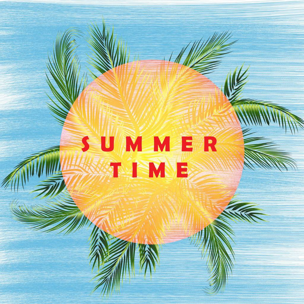 Tiempo de verano temporada vacaciones vector illustartion. EPS 10
 - Vector, imagen