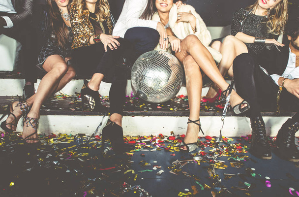 Party people celebrating in the club - Foto, Imagen