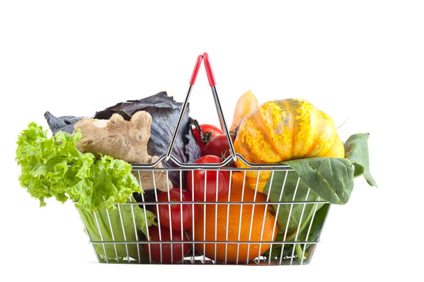 Shopping Cart with Perfect Healthy Product - Foto, imagen