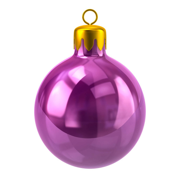 Purple Christmas ball 3d illustration - Foto, Imagem