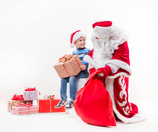 Santa Claus with little boy - Foto, imagen