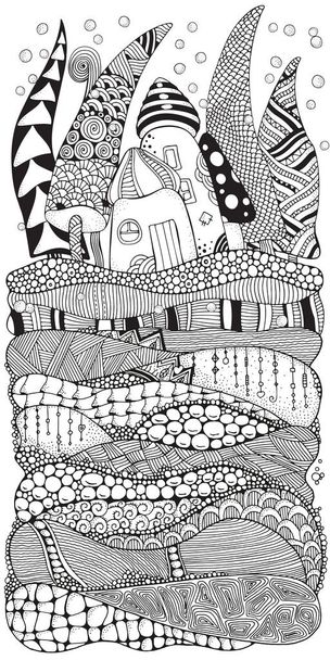 Pattern for adult coloring book   - Wektor, obraz