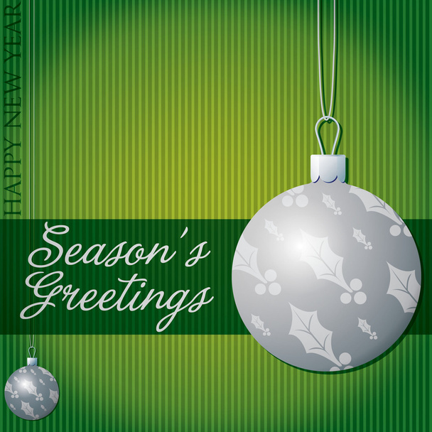 Seasons Greetins tarjeta bauble en formato vectorial
 - Vector, imagen