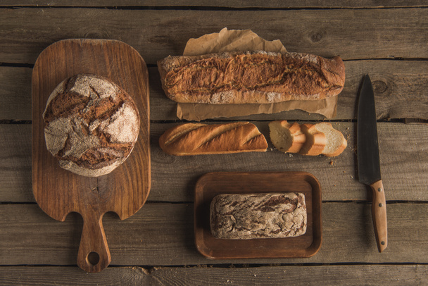 taze ev yapımı ekmek, çeşitli  - Fotoğraf, Görsel