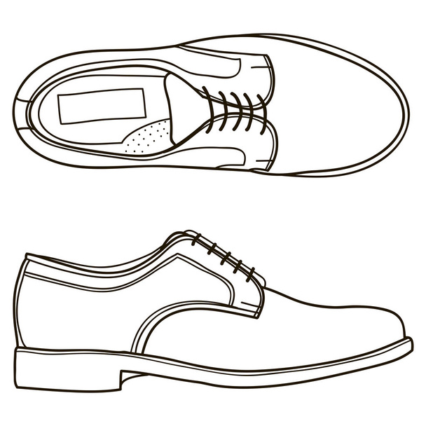 classical men shoes - Vector, imagen