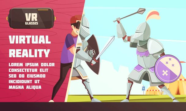 Virtual Reality Medieval Contest Ad - Vector, Image