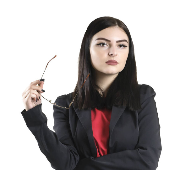 portrait of a young businesswoman wearing glasses, portrait - Photo, Image