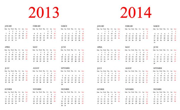 ημερολόγιο 2013-2014. - Φωτογραφία, εικόνα