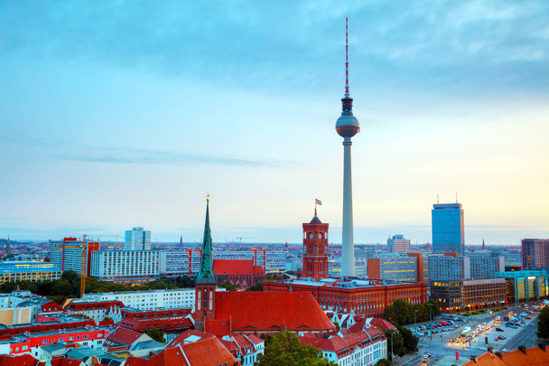 Luchtfoto overzicht van Berlijn - Foto, afbeelding