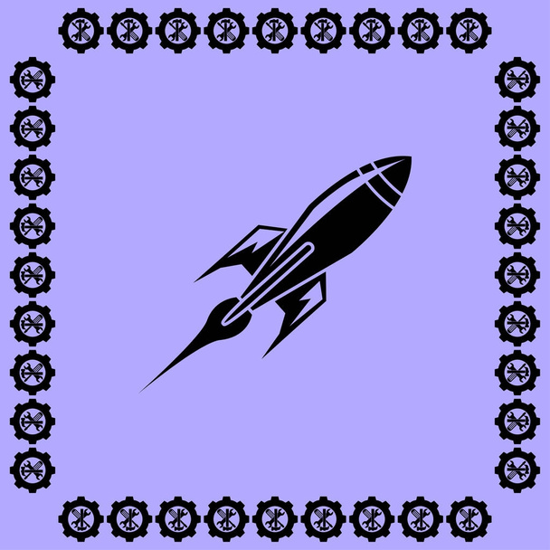 Rocket ship icon - Vector, Image