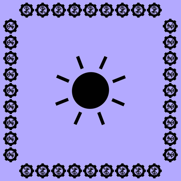 太陽フラットアイコン - ベクター画像