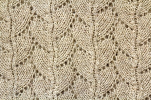 Hintergrund Textur beige Muster Strickstoff aus Baumwolle - Foto, Bild