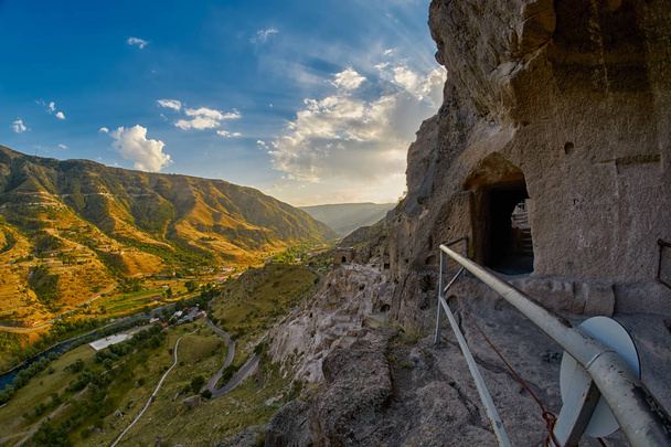 Mountain Cave town of Vardzia in Georgia - Fotoğraf, Görsel