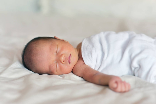 Newborn baby boy sleeping - Фото, изображение