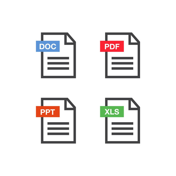 icono de descarga de archivos PDF. Documento de texto, símbolo web formato de información
 - Vector, imagen