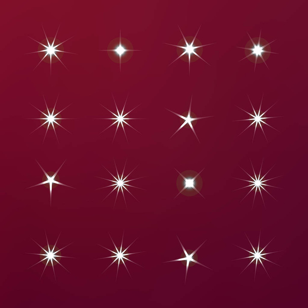 Bright firework, decoration twinkle, shiny flash. Glowing light  - Vector, Image