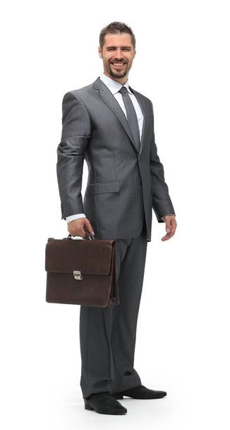 in full growth.businessman with a briefcase. - Foto, afbeelding