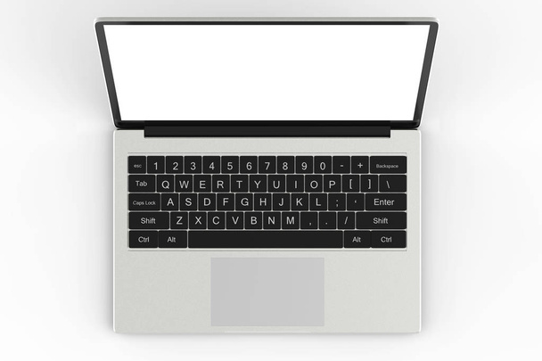 Laptop de pantalla en blanco
 - Foto, imagen