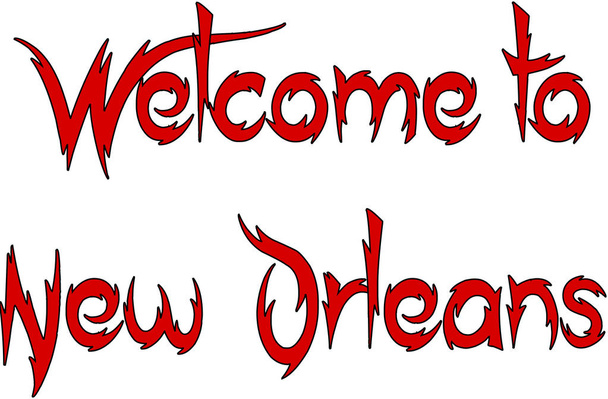 Bienvenue à la Nouvelle-Orléans illustration de texte
 - Vecteur, image