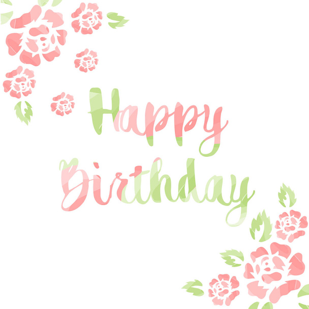 Happy Birthday greeting card - Vector, afbeelding