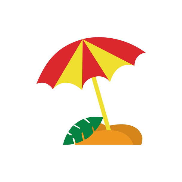 Simple Beach Umbrella - Vector, imagen