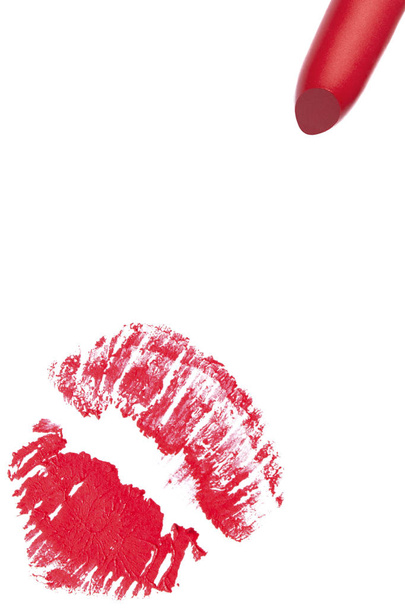 Piękny czerwony szlak z czerwonymi ustami - Zdjęcie, obraz