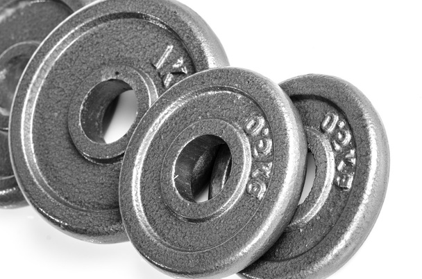 Grey dumbbell weights - Foto, Bild
