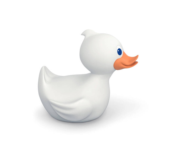 White rubber duck with clipping path - Valokuva, kuva