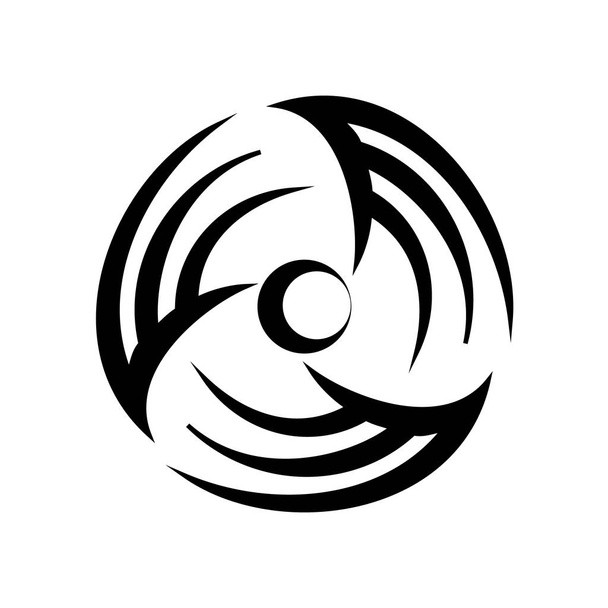 Légkondicionáló és szellőző kerek vektor logo. - Vektor, kép