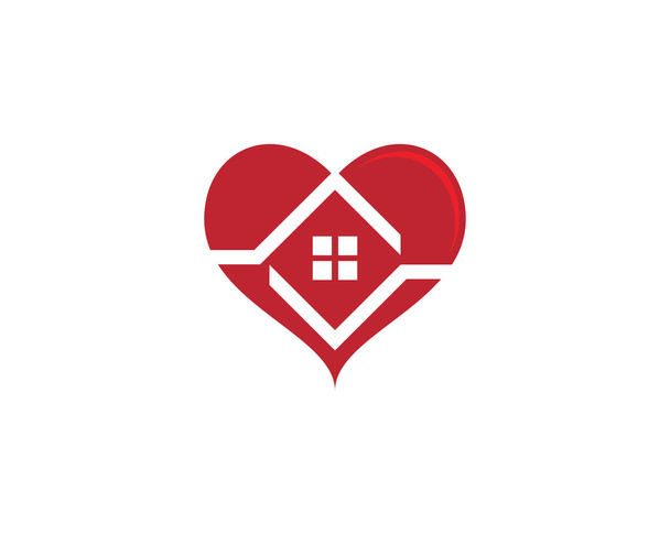 Ingatlan-, ingatlan- és építőipari logó tervezés - Vektor, kép