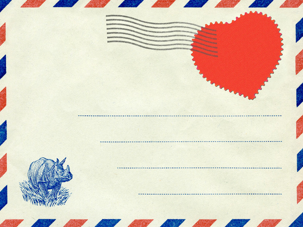 collage, een liefdesbrief. Vintage briefkaart. - Foto, afbeelding