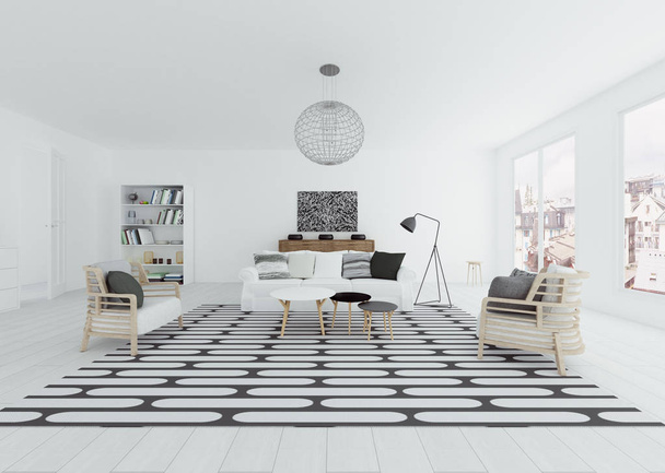 minimalistický pokoj interiér - Fotografie, Obrázek