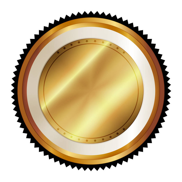 Vector illustration of gold seal - Vector, Image