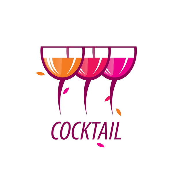 alcoholic cocktails logo - Wektor, obraz