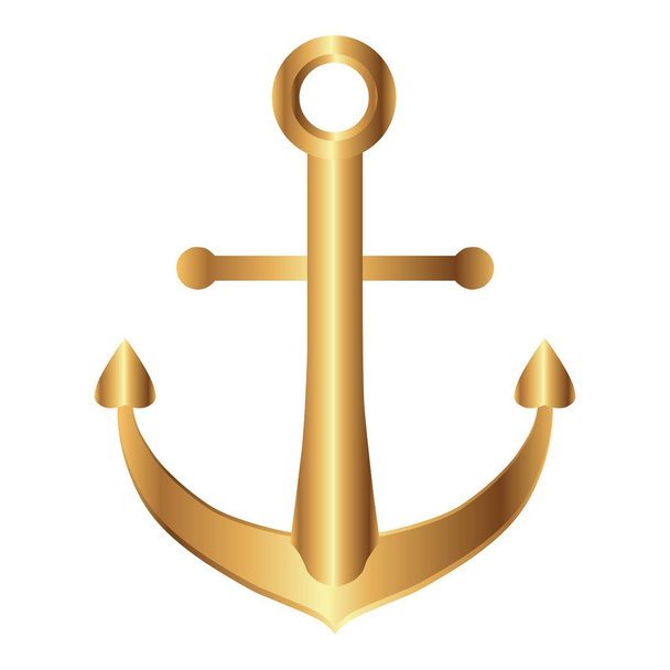 Vector illustration of Gold Anchor - Vector, afbeelding