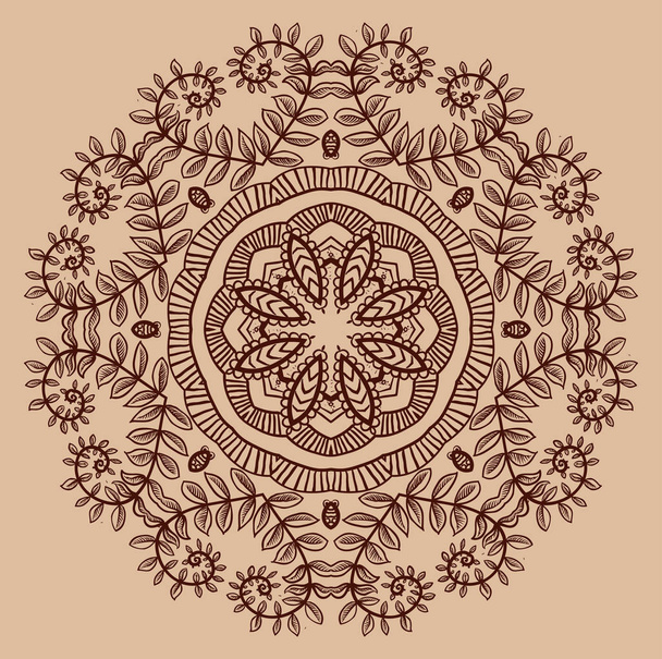 Retro floral background - Vector, Imagen