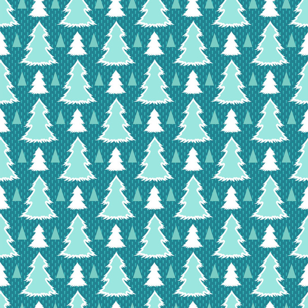 Winter seamless pattern. Christmas vector background - Vetor, Imagem