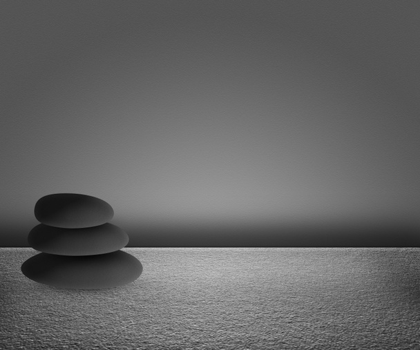 Black Zen Stones Background - Photo, Image