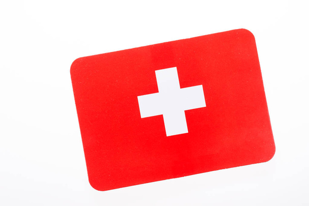 Символ швейцарского флага изолирован
 - Фото, изображение
