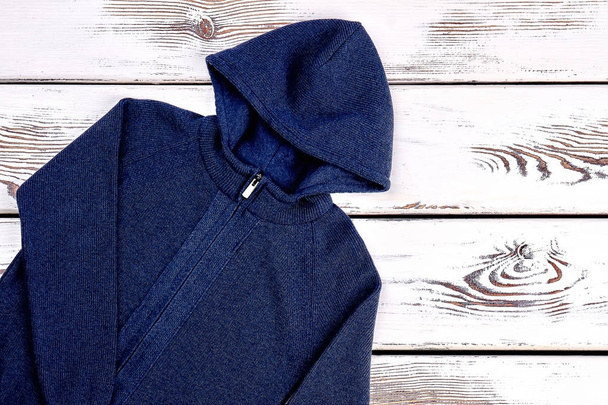 Dark blue knit cardigan. - Photo, Image