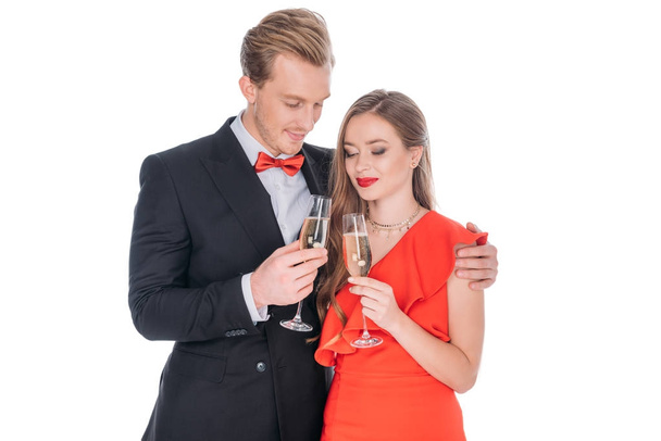 couple drinking champagne - Фото, изображение