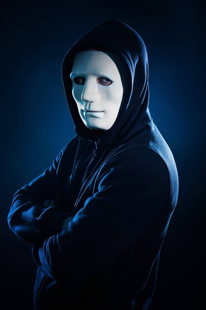 male hacker in mask  - Foto, Imagem