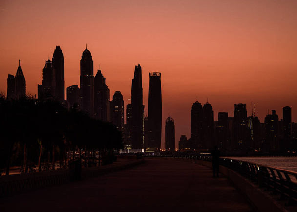 A Dubai Palm Jumeirah reggel idő - Fotó, kép