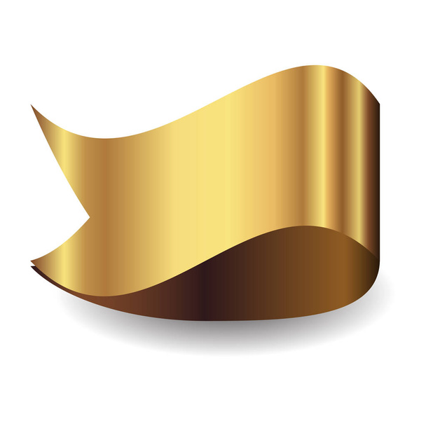 Vector illustration of gold ribbon - Vector, Image