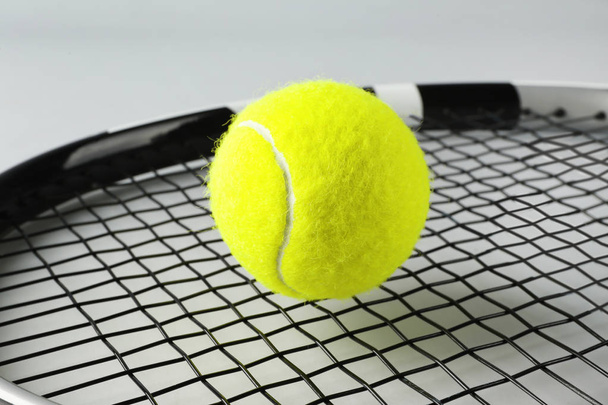 Tennis racket and ball  - Fotoğraf, Görsel