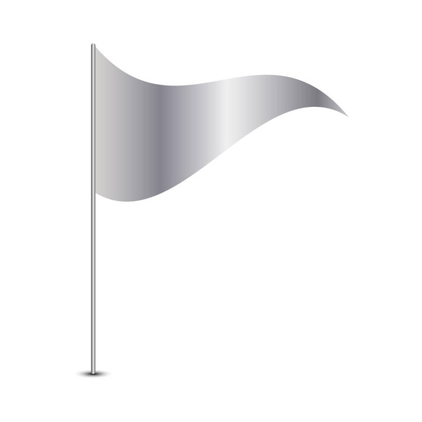 Gümüş bayrak vektör çizim - Vektör, Görsel