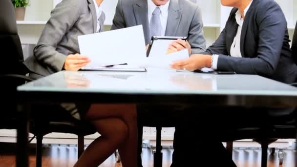 Caucasian Businessman Successful Team Meeting - Footage, Video