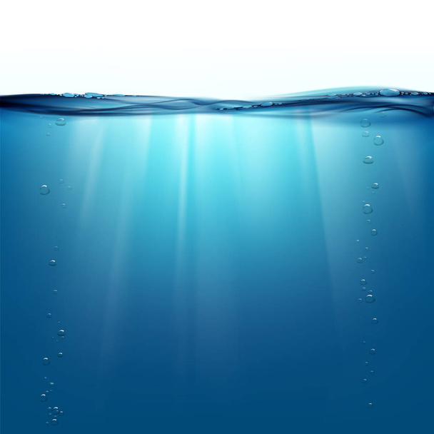 ακτίνες κάτω από το νερό - Διάνυσμα, εικόνα