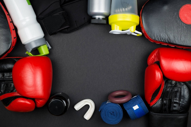 Red boxing gloves - Фото, изображение