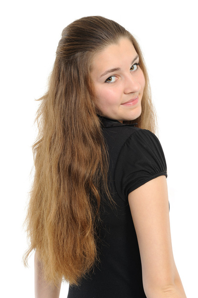 Портрет девушки с длинными волосами
 - Фото, изображение